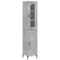 Thumbnail for Highboard Betongrau 34,5x34x180 cm Holzwerkstoff