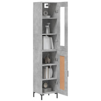 Thumbnail for Highboard Betongrau 34,5x34x180 cm Holzwerkstoff