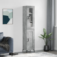 Thumbnail for Highboard Betongrau 34,5x34x180 cm Holzwerkstoff