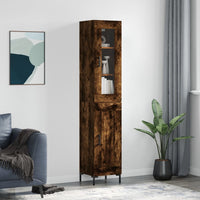Thumbnail for Highboard Räuchereiche 34,5x34x180 cm Holzwerkstoff