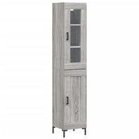 Thumbnail for Highboard Grau Sonoma 34,5x34x180 cm Holzwerkstoff