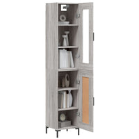 Thumbnail for Highboard Grau Sonoma 34,5x34x180 cm Holzwerkstoff