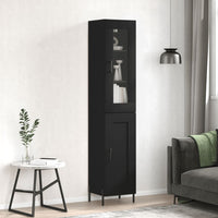 Thumbnail for Highboard Schwarz 34,5x34x180 cm Holzwerkstoff