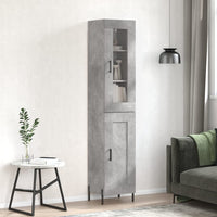 Thumbnail for Highboard Betongrau 34,5x34x180 cm Holzwerkstoff