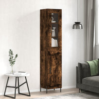 Thumbnail for Highboard Räuchereiche 34,5x34x180 cm Holzwerkstoff