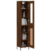 Thumbnail for Highboard Braun Eichen-Optik 34,5x34x180 cm Holzwerkstoff