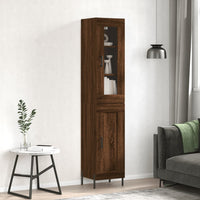 Thumbnail for Highboard Braun Eichen-Optik 34,5x34x180 cm Holzwerkstoff