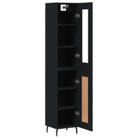 Thumbnail for Highboard Schwarz 34,5x34x180 cm Holzwerkstoff