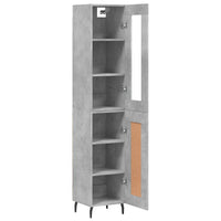 Thumbnail for Highboard Betongrau 34,5x34x180 cm Holzwerkstoff