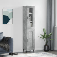 Thumbnail for Highboard Betongrau 34,5x34x180 cm Holzwerkstoff