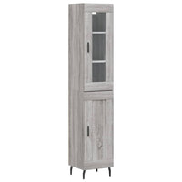 Thumbnail for Highboard Grau Sonoma 34,5x34x180 cm Holzwerkstoff