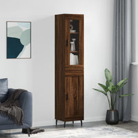 Thumbnail for Highboard Braun Eichen-Optik 34,5x34x180 cm Holzwerkstoff