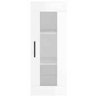 Thumbnail for Highboard Hochglanz-Weiß 34,5x34x180 cm Holzwerkstoff