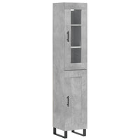 Thumbnail for Highboard Betongrau 34,5x34x180 cm Holzwerkstoff