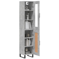 Thumbnail for Highboard Betongrau 34,5x34x180 cm Holzwerkstoff