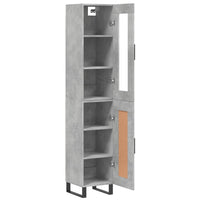 Thumbnail for Highboard Betongrau 34,5x34x180 cm Holzwerkstoff