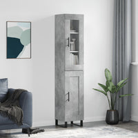 Thumbnail for Highboard Betongrau 34,5x34x180 cm Holzwerkstoff
