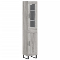 Thumbnail for Highboard Grau Sonoma 34,5x34x180 cm Holzwerkstoff