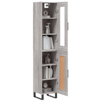 Thumbnail for Highboard Grau Sonoma 34,5x34x180 cm Holzwerkstoff