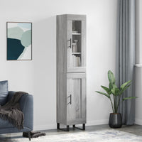 Thumbnail for Highboard Grau Sonoma 34,5x34x180 cm Holzwerkstoff