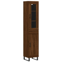 Thumbnail for Highboard Braun Eichen-Optik 34,5x34x180 cm Holzwerkstoff