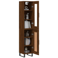 Thumbnail for Highboard Braun Eichen-Optik 34,5x34x180 cm Holzwerkstoff