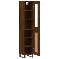 Thumbnail for Highboard Braun Eichen-Optik 34,5x34x180 cm Holzwerkstoff