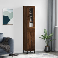 Thumbnail for Highboard Braun Eichen-Optik 34,5x34x180 cm Holzwerkstoff