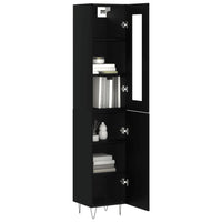 Thumbnail for Highboard Schwarz 34,5x34x180 cm Holzwerkstoff