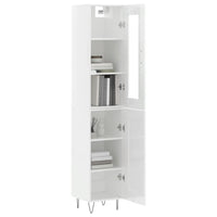 Thumbnail for Highboard Hochglanz-Weiß 34,5x34x180 cm Holzwerkstoff