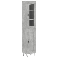 Thumbnail for Highboard Betongrau 34,5x34x180 cm Holzwerkstoff