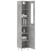 Thumbnail for Highboard Betongrau 34,5x34x180 cm Holzwerkstoff