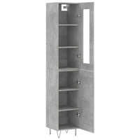 Thumbnail for Highboard Betongrau 34,5x34x180 cm Holzwerkstoff