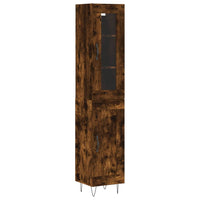 Thumbnail for Highboard Räuchereiche 34,5x34x180 cm Holzwerkstoff
