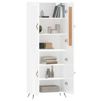 Thumbnail for Highboard Hochglanz-Weiß 69,5x34x180 cm Holzwerkstoff