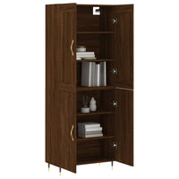 Thumbnail for Highboard Braun Eichen-Optik 69,5x34x180 cm Holzwerkstoff