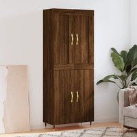 Thumbnail for Highboard Braun Eichen-Optik 69,5x34x180 cm Holzwerkstoff