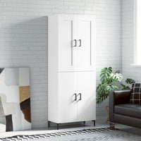 Thumbnail for Highboard Hochglanz-Weiß 69,5x34x180 cm Holzwerkstoff