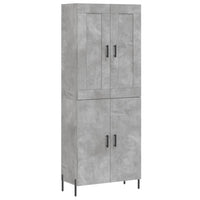Thumbnail for Highboard Betongrau 69,5x34x180 cm Holzwerkstoff