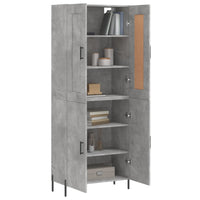 Thumbnail for Highboard Betongrau 69,5x34x180 cm Holzwerkstoff