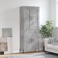 Thumbnail for Highboard Betongrau 69,5x34x180 cm Holzwerkstoff