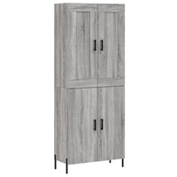 Thumbnail for Highboard Grau Sonoma 69,5x34x180 cm Holzwerkstoff