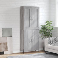 Thumbnail for Highboard Grau Sonoma 69,5x34x180 cm Holzwerkstoff