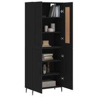 Thumbnail for Highboard Schwarz 69,5x34x180 cm Holzwerkstoff