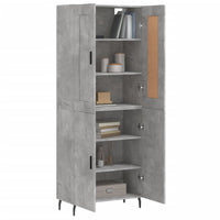 Thumbnail for Highboard Betongrau 69,5x34x180 cm Holzwerkstoff