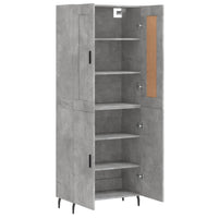 Thumbnail for Highboard Betongrau 69,5x34x180 cm Holzwerkstoff