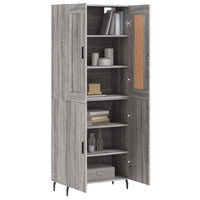 Thumbnail for Highboard Grau Sonoma 69,5x34x180 cm Holzwerkstoff
