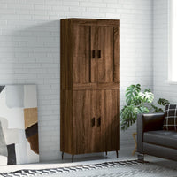 Thumbnail for Highboard Braun Eichen-Optik 69,5x34x180 cm Holzwerkstoff