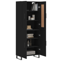 Thumbnail for Highboard Schwarz 69,5x34x180 cm Holzwerkstoff