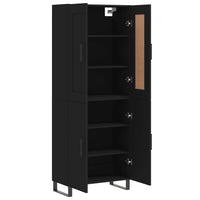 Thumbnail for Highboard Schwarz 69,5x34x180 cm Holzwerkstoff